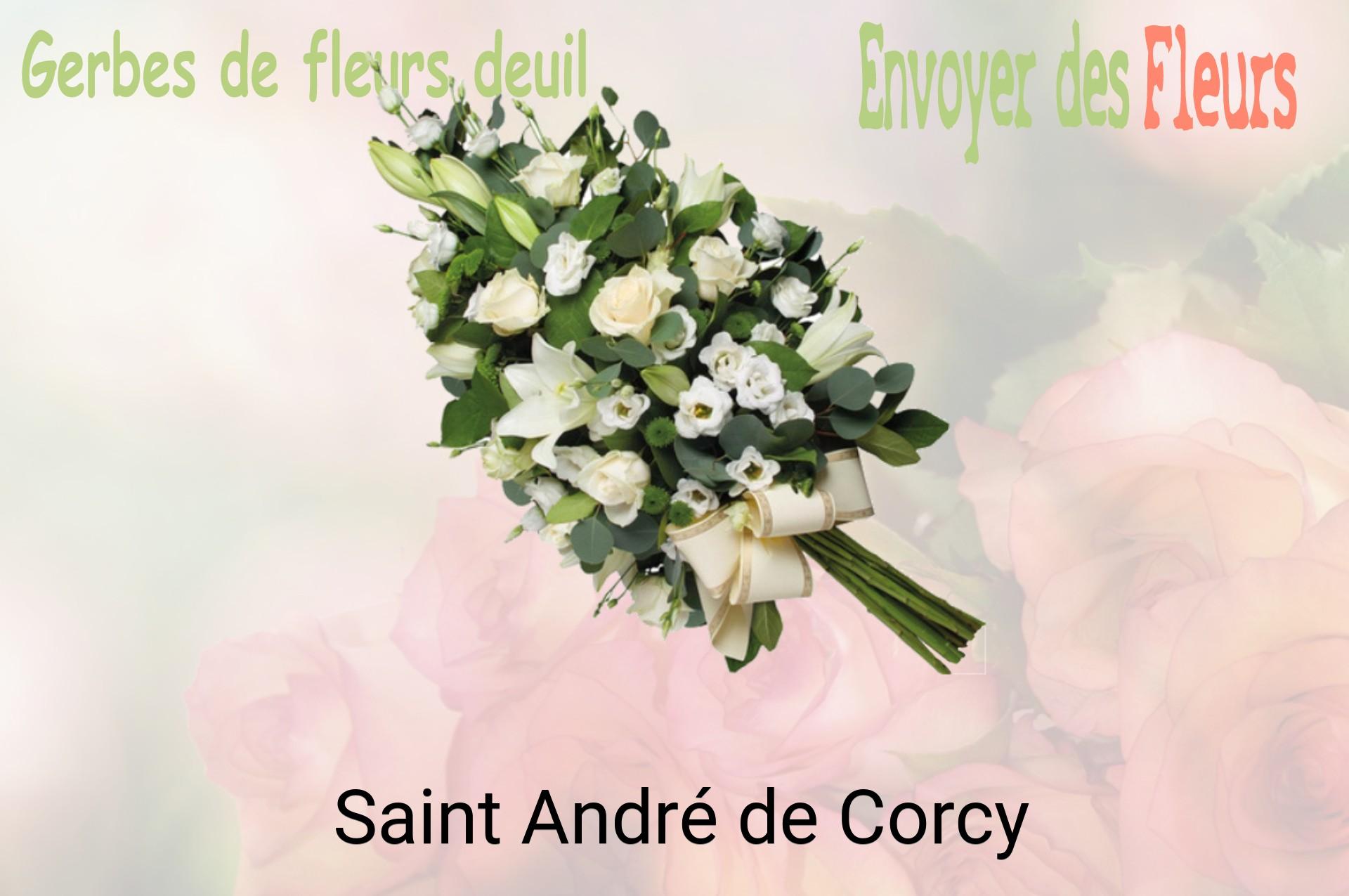 Gerbe de fleurs de deuil livrée à Saint-André-de-Corcy